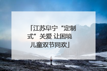 江苏阜宁“定制式”关爱 让困境儿童双节同欢