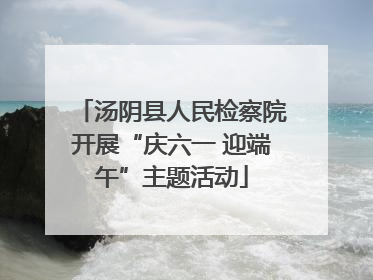 汤阴县人民检察院开展“庆六一 迎端午”主题活动