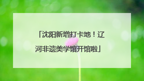沈阳新增打卡地！辽河非遗美学馆开馆啦