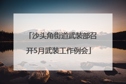 沙头角街道武装部召开5月武装工作例会