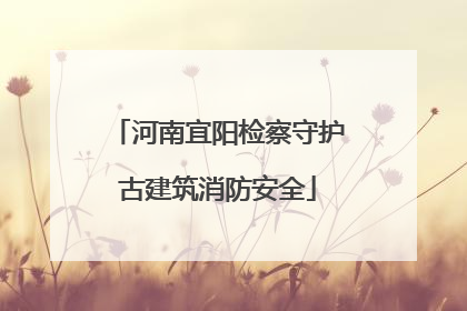 河南宜阳检察守护古建筑消防安全