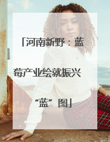 河南新野：蓝莓产业绘就振兴“蓝”图