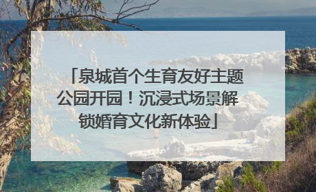 泉城首个生育友好主题公园开园！沉浸式场景解锁婚育文化新体验