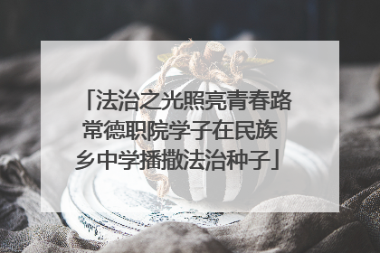 法治之光照亮青春路 常德职院学子在民族乡中学播撒法治种子