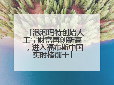 泡泡玛特创始人王宁财富再创新高，进入福布斯中国实时榜前十