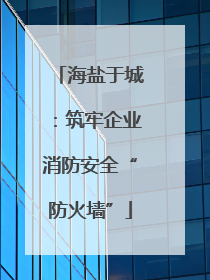 海盐于城：筑牢企业消防安全“防火墙”