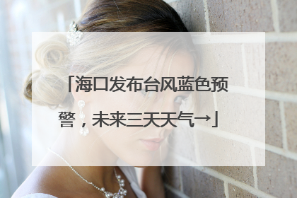 海口发布台风蓝色预警，未来三天天气→