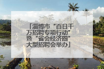 淄博市“百日千万招聘专项行动”暨“省会经济圈”大型招聘会举办