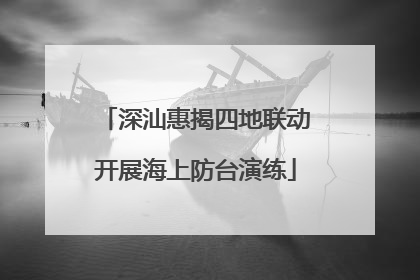 深汕惠揭四地联动开展海上防台演练