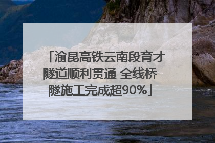 渝昆高铁云南段育才隧道顺利贯通 全线桥隧施工完成超90%
