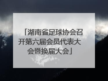 湖南省足球协会召开第六届会员代表大会暨换届大会