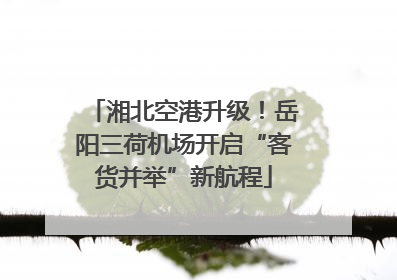 湘北空港升级！岳阳三荷机场开启“客货并举”新航程