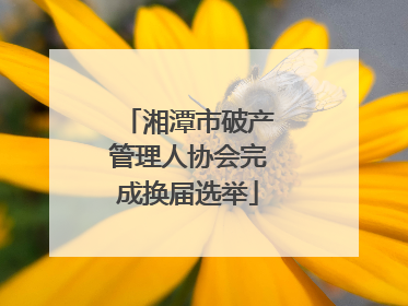 湘潭市破产管理人协会完成换届选举