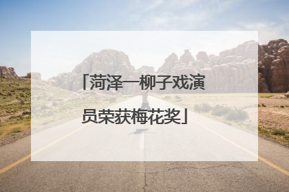 菏泽一柳子戏演员荣获梅花奖