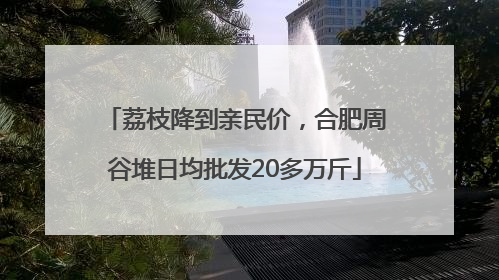 荔枝降到亲民价，合肥周谷堆日均批发20多万斤