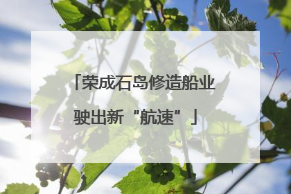 荣成石岛修造船业驶出新“航速”