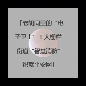 老胡同里的“电子卫士”！大栅栏街道“智慧消防”织就平安网