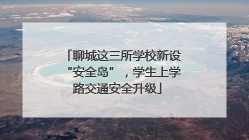 聊城这三所学校新设“安全岛”，学生上学路交通安全升级
