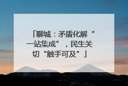 聊城：矛盾化解“一站集成”，民生关切“触手可及”