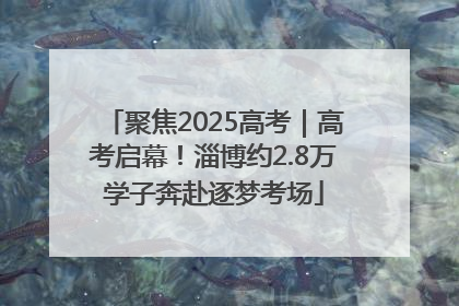 聚焦2025高考｜高考启幕！淄博约2.8万学子奔赴逐梦考场