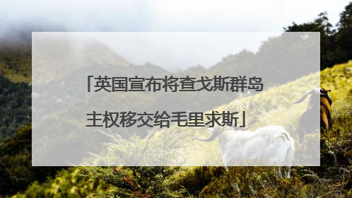 英国宣布将查戈斯群岛主权移交给毛里求斯