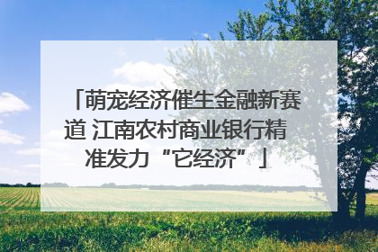 萌宠经济催生金融新赛道 江南农村商业银行精准发力“它经济”