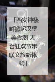 西安钟楼畔掀起汉堡美食潮 天台狂欢节串联文旅新体验