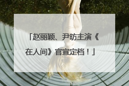 赵丽颖、尹昉主演《在人间》官宣定档！