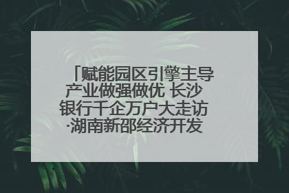 赋能园区引擎主导产业做强做优 长沙银行千企万户大走访·湖南新邵经济开发区专场活动举行