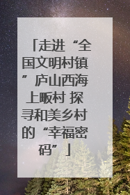 走进“全国文明村镇”庐山西海上畈村 探寻和美乡村的“幸福密码”