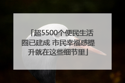 超5500个便民生活圈已建成 市民幸福感提升就在这些细节里