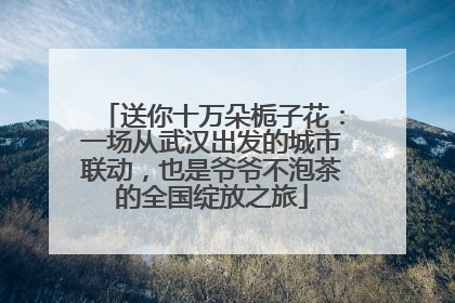 送你十万朵栀子花：一场从武汉出发的城市联动，也是爷爷不泡茶的全国绽放之旅
