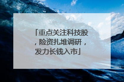 重点关注科技股，险资扎堆调研，发力长钱入市