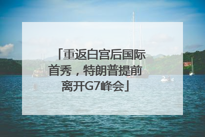 重返白宫后国际首秀，特朗普提前离开G7峰会