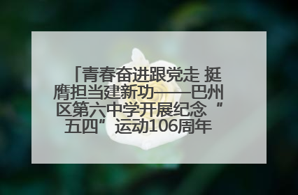 青春奋进跟党走 挺膺担当建新功——巴州区第六中学开展纪念“五四”运动106周年主题团日活动暨新团员入团仪式