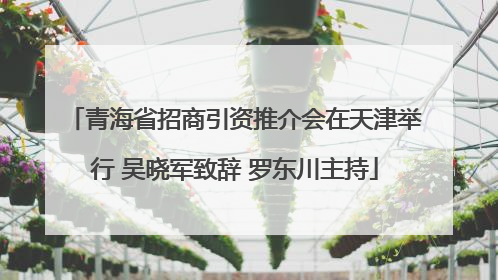 青海省招商引资推介会在天津举行 吴晓军致辞 罗东川主持