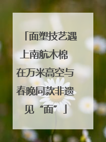 面塑技艺遇上南航木棉 在万米高空与春晚同款非遗见“面”