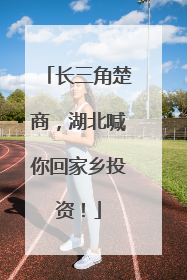 长三角楚商，湖北喊你回家乡投资！