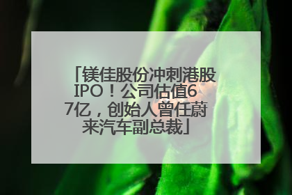 镁佳股份冲刺港股IPO！公司估值67亿，创始人曾任蔚来汽车副总裁