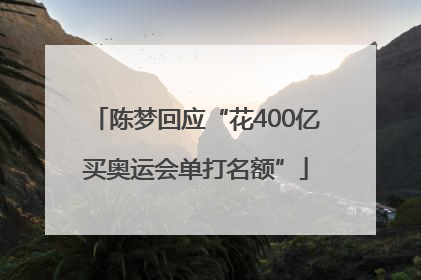 陈梦回应“花400亿买奥运会单打名额”