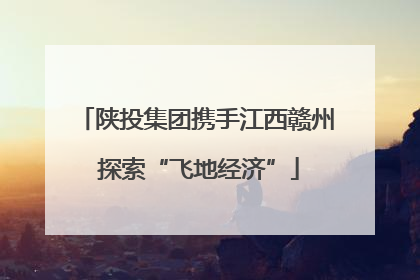 陕投集团携手江西赣州 探索“飞地经济”