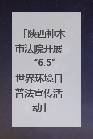陕西神木市法院开展“6.5”世界环境日普法宣传活动