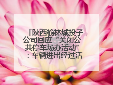 陕西榆林城投子公司回应“关闭公共停车场办活动”：车辆进出经过活动现场，为安全临时关闭