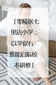 零陵区七里店小学：以学促行 蓄能启航校本研修