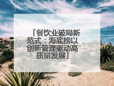 餐饮业破局新范式：海底捞以创新管理驱动高质量发展