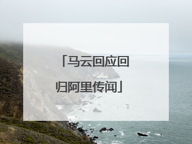 马云回应回归阿里传闻