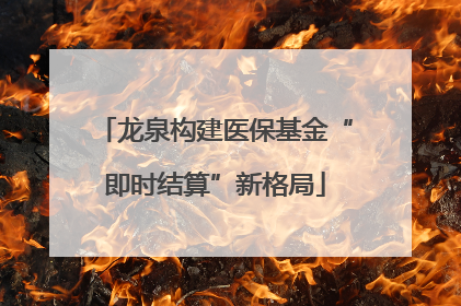 龙泉构建医保基金“即时结算”新格局
