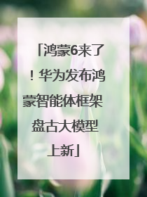 鸿蒙6来了！华为发布鸿蒙智能体框架 盘古大模型上新