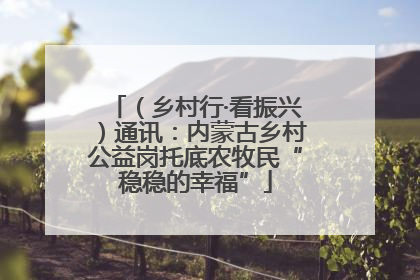 （乡村行·看振兴）通讯：内蒙古乡村公益岗托底农牧民“稳稳的幸福”