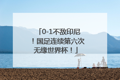 0-1不敌印尼！国足连续第六次无缘世界杯！